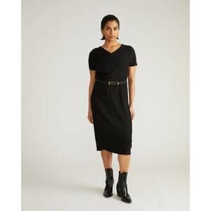 Universal Standard Mary Double Luxe Black Dress SMALL (14-16) NWT